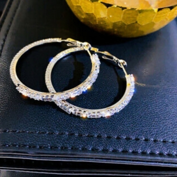 925 Sterling Silver Hoop ✨ Earrings New - Picture 5 of 10